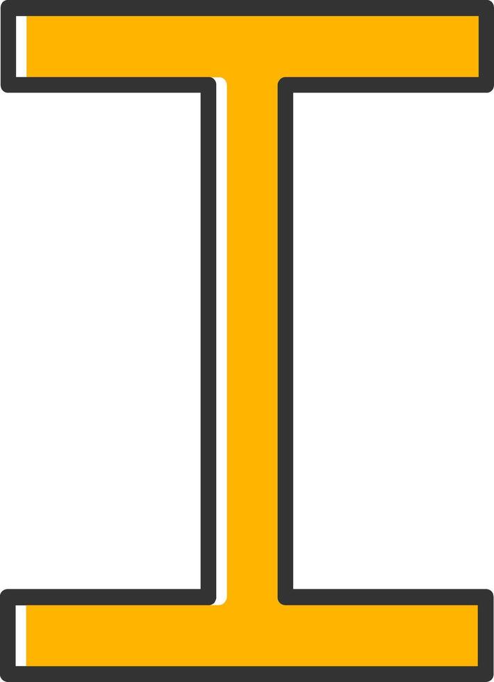 Capital I Icon vector