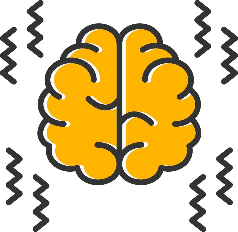 Parkinson Line Filled Slip Icon vector