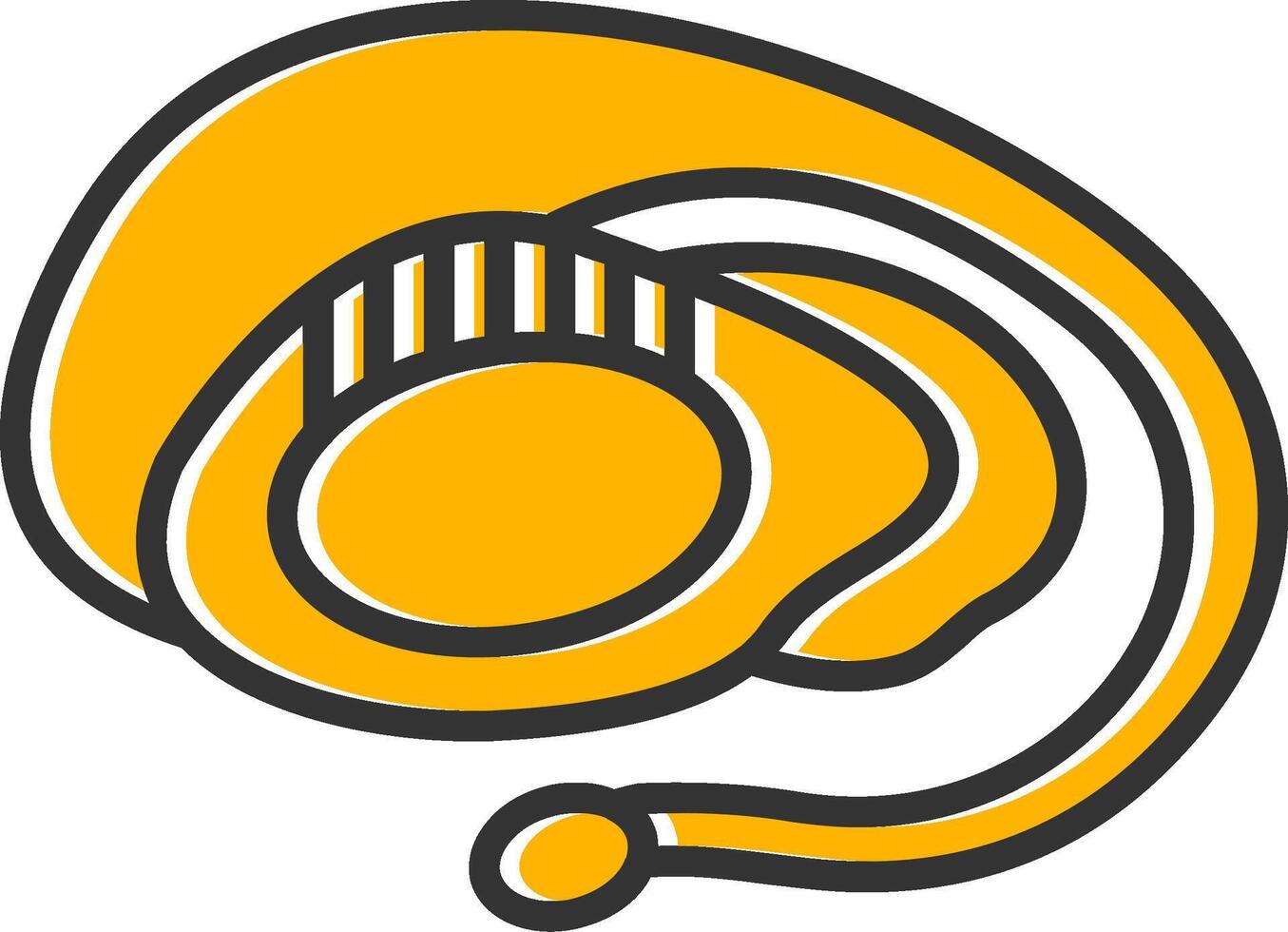 Basal Ganglia Line Filled Slip Icon vector