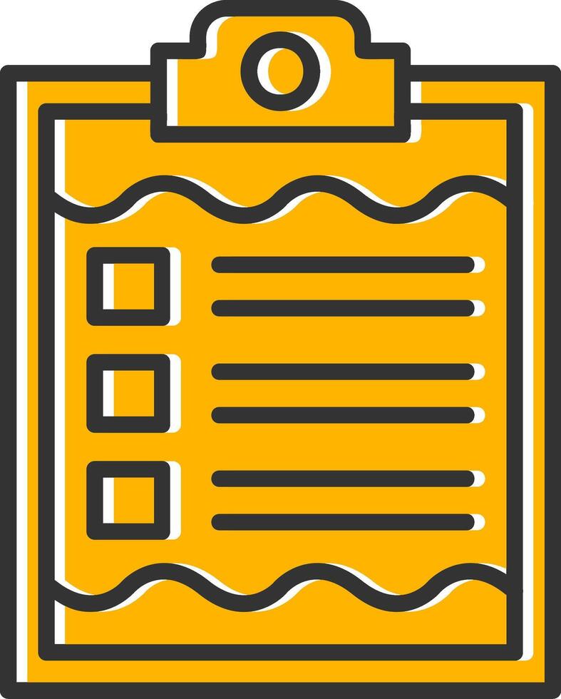 Clipboard Line Filled Slip Icon vector