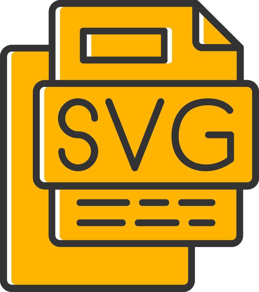 SVG File Line Filled Slip Icon vector