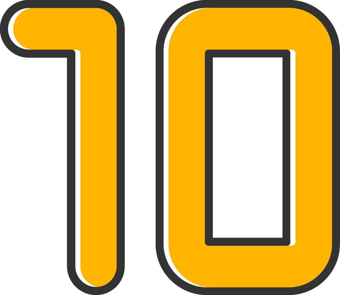 Ten Line Filled Slip Icon vector