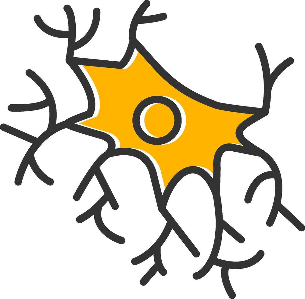 Astrocyte Line Filled Slip Icon vector