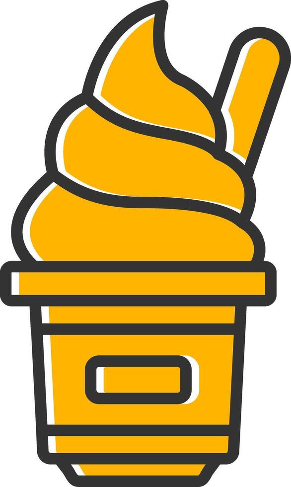 Ice Cold Line Filled Slip Icon vector