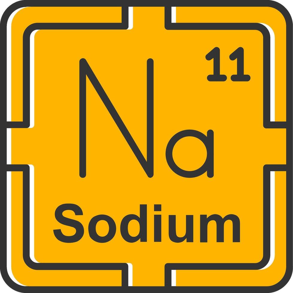 Sodium Line Filled Slip Icon vector