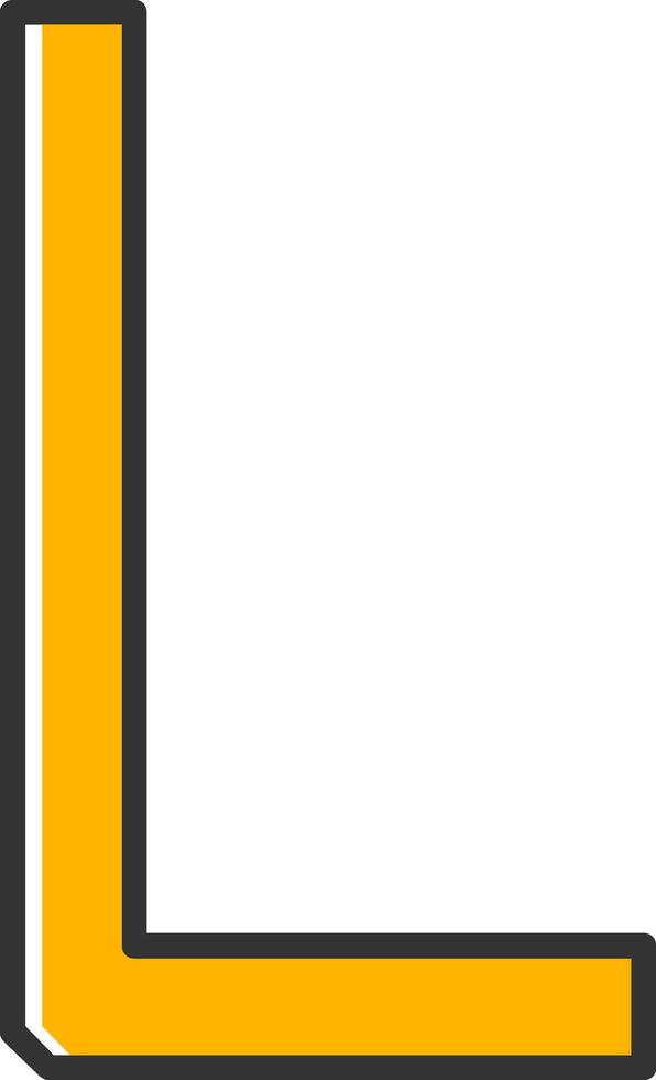 Capital L Icon vector