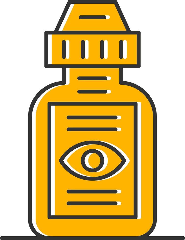 Eyedrops Line Filled Slip Icon vector