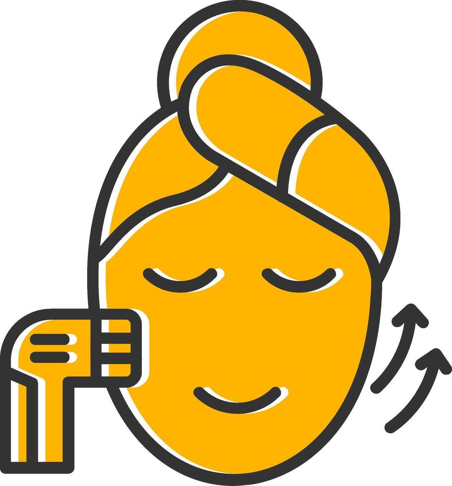 Facial Treatment Line Filled Slip Icon vector