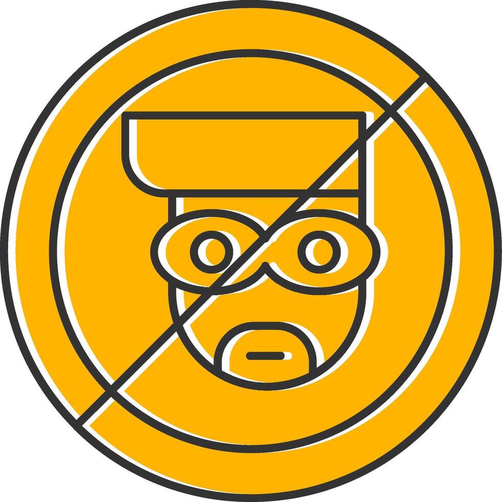 Anti Theft Line Filled Slip Icon vector