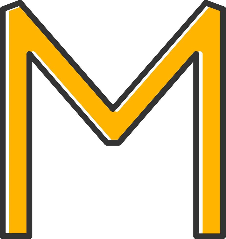 Capital M Icon vector