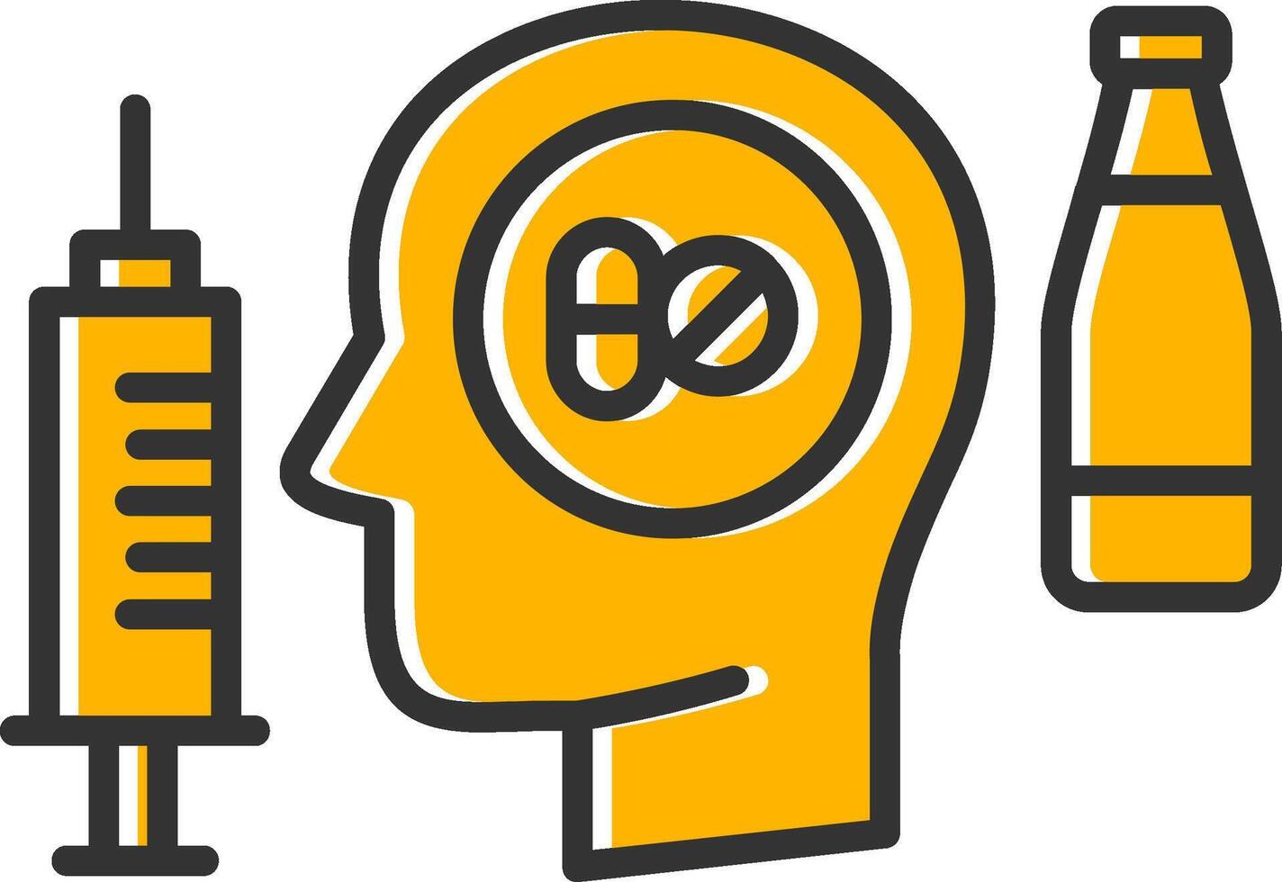 Addiction Line Filled Slip Icon vector