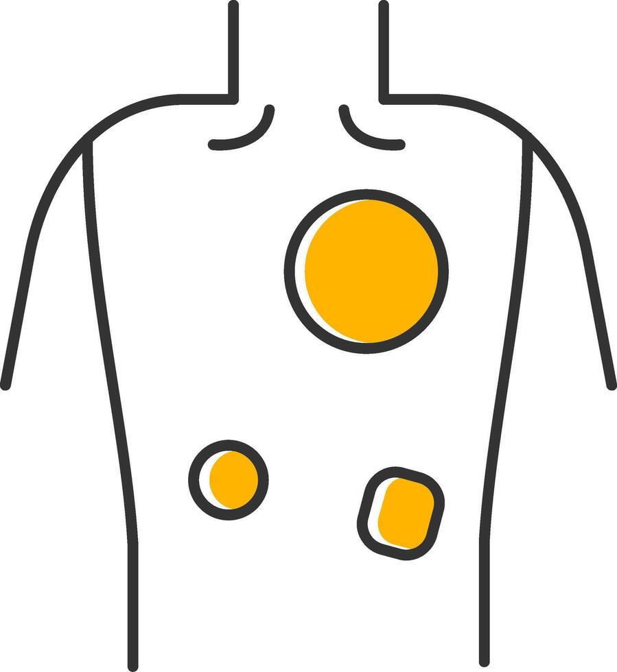 Eczema Line Filled Slip Icon vector