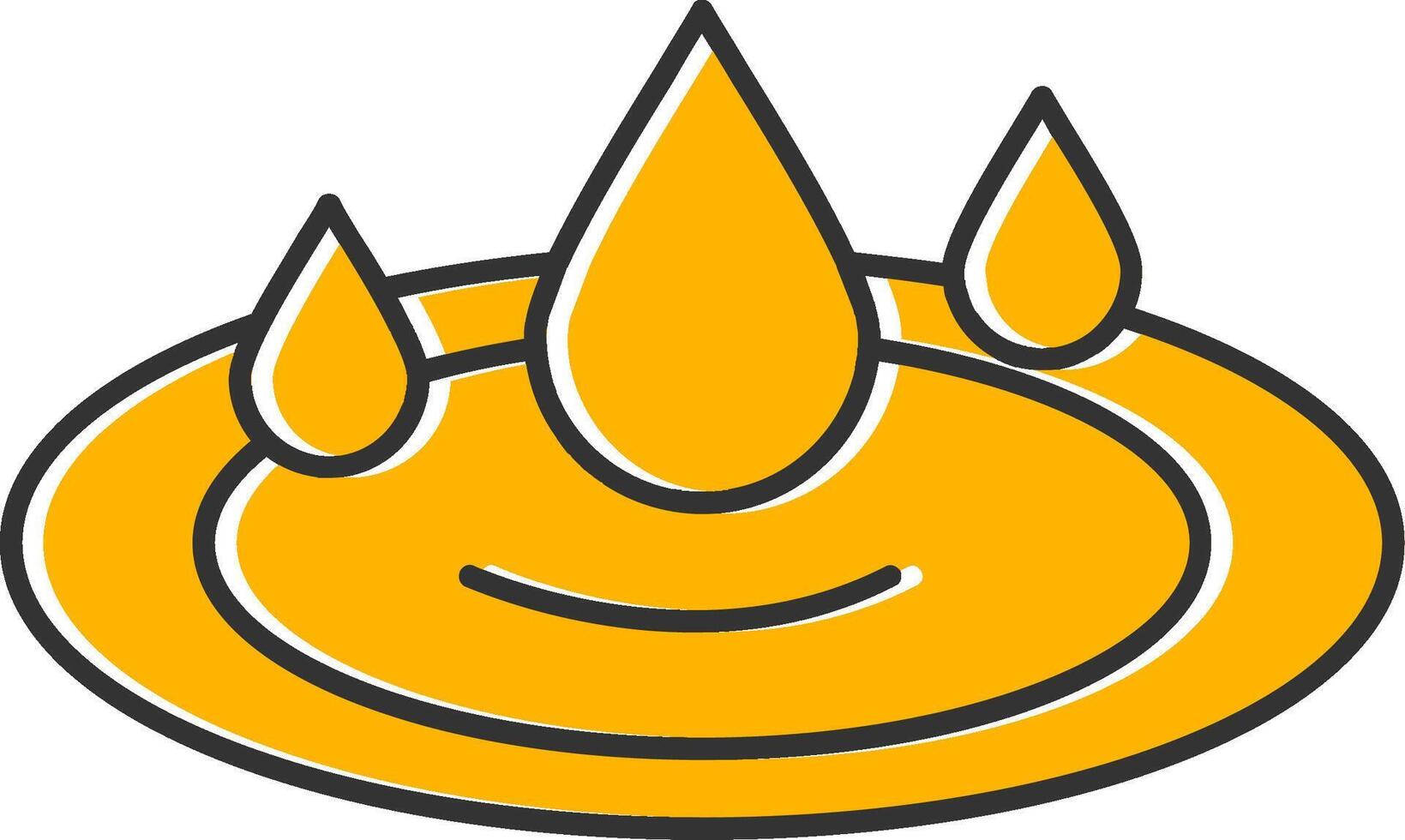 Water Splash Line Filled Slip Icon vector