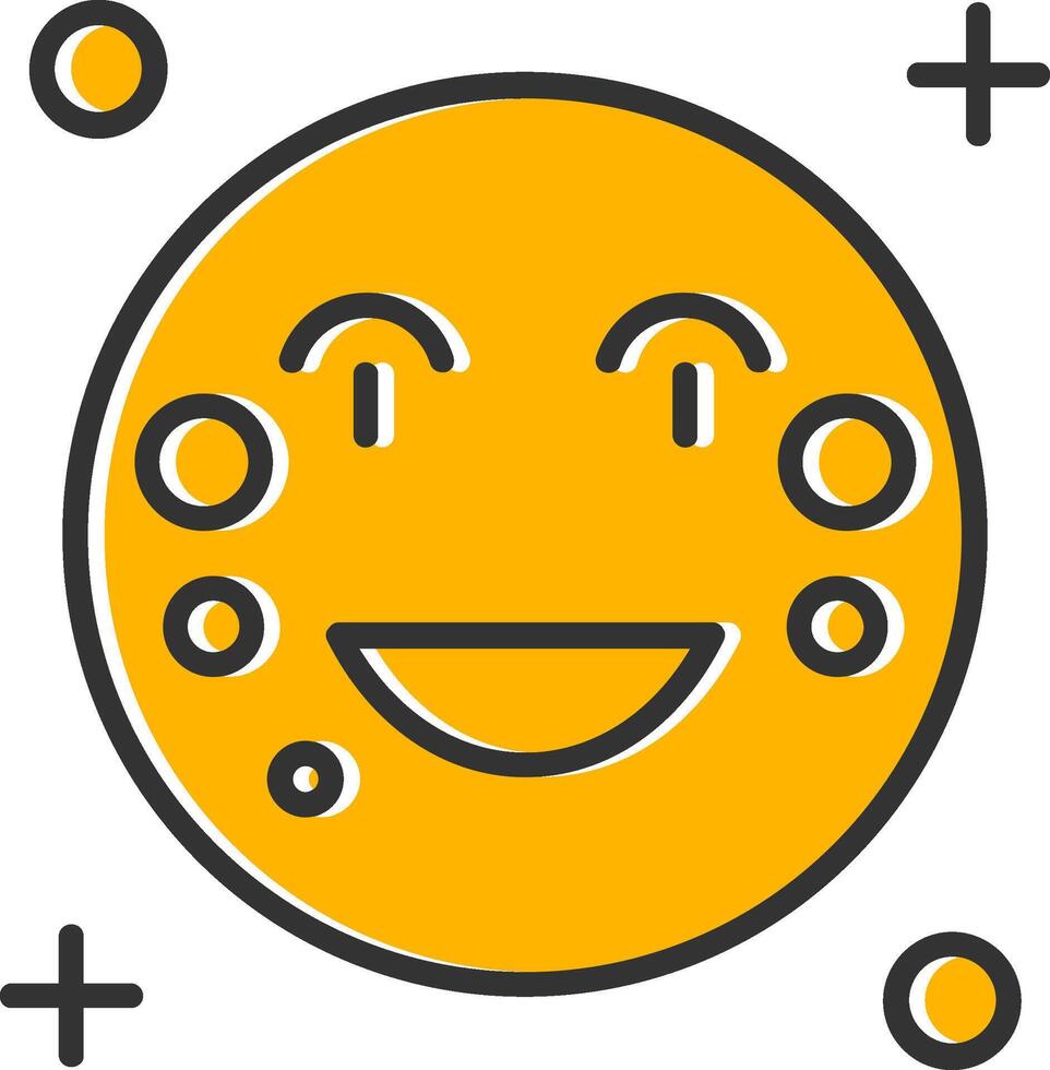 Moon Line Filled Slip Icon vector