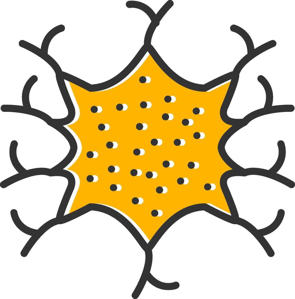 Microglia Line Filled Slip Icon vector