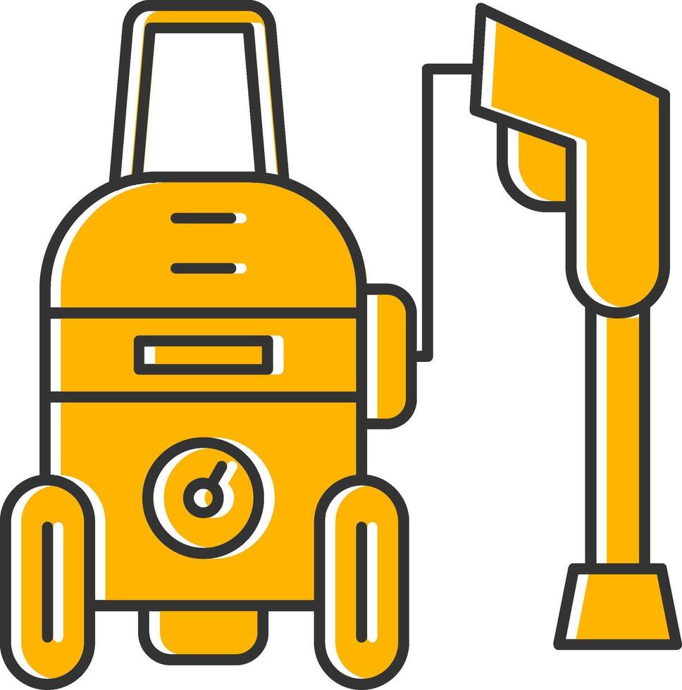 Power Wash Line Filled Slip Icon vector