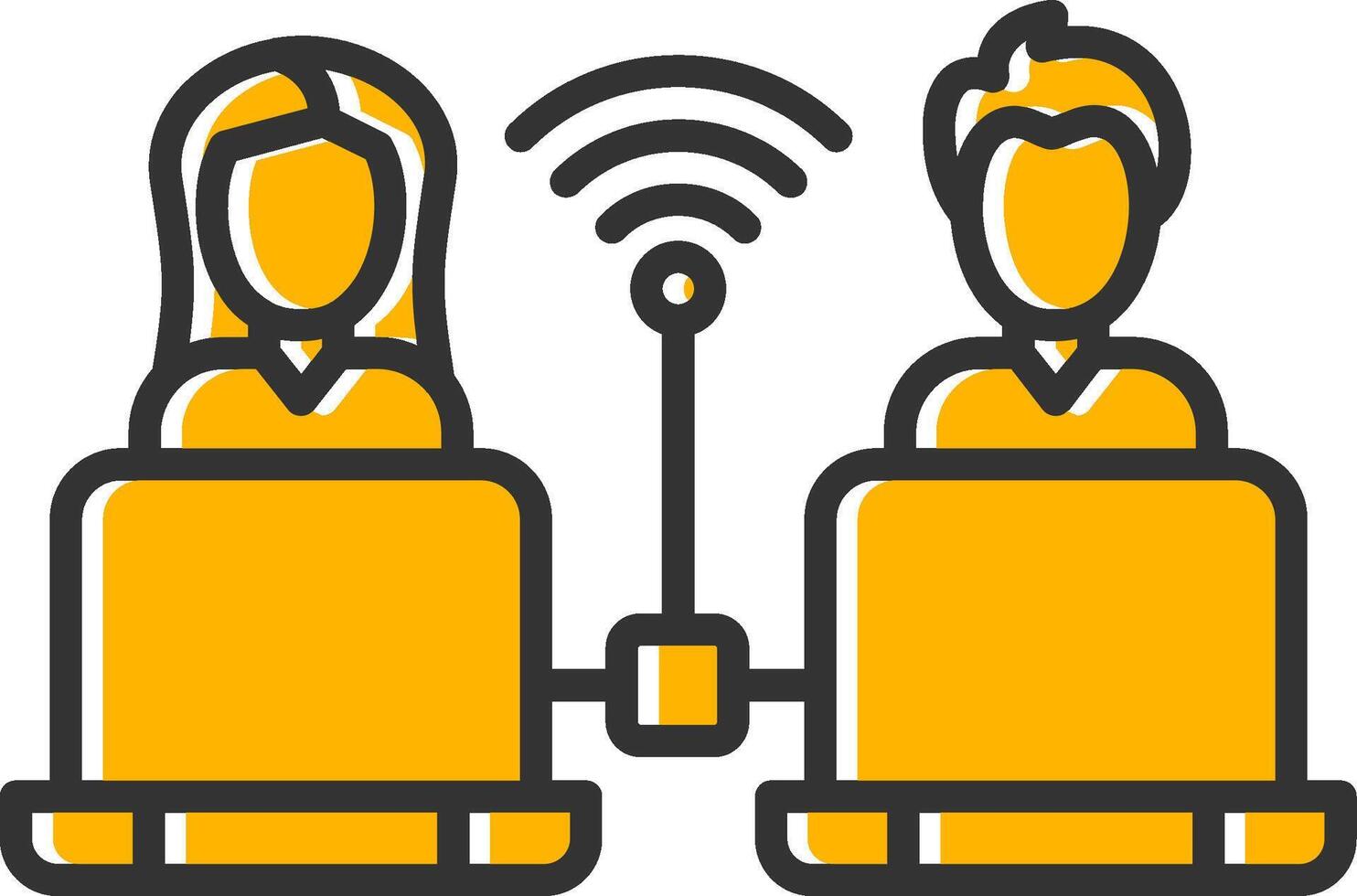Remote Access Line Filled Slip Icon vector