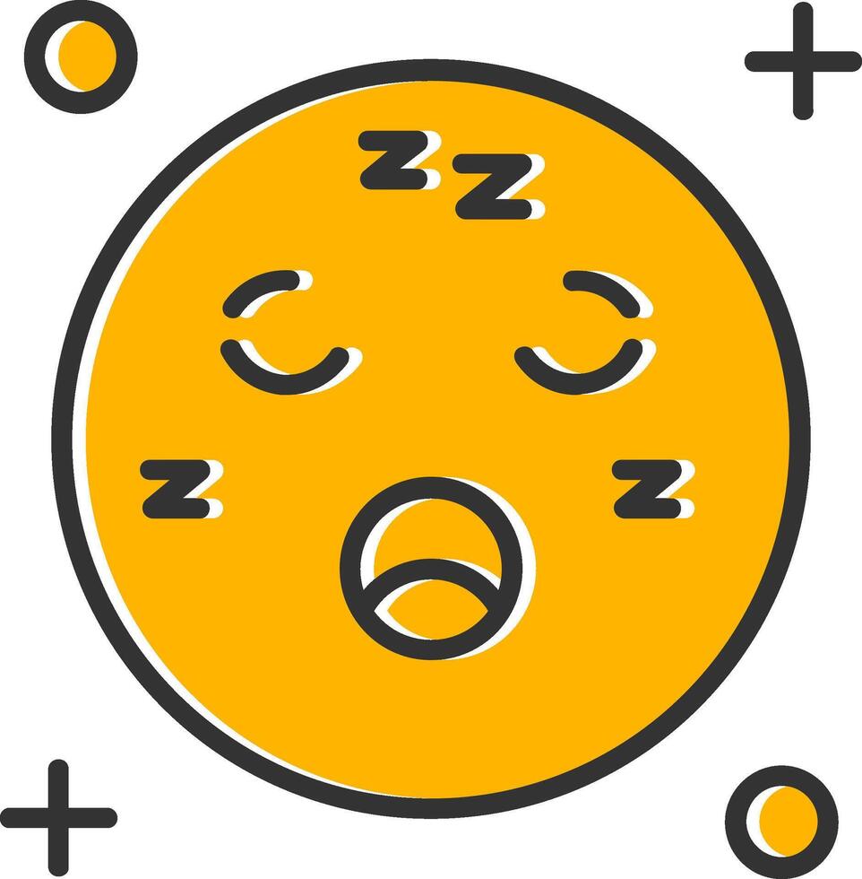 Sleep Line Filled Slip Icon vector
