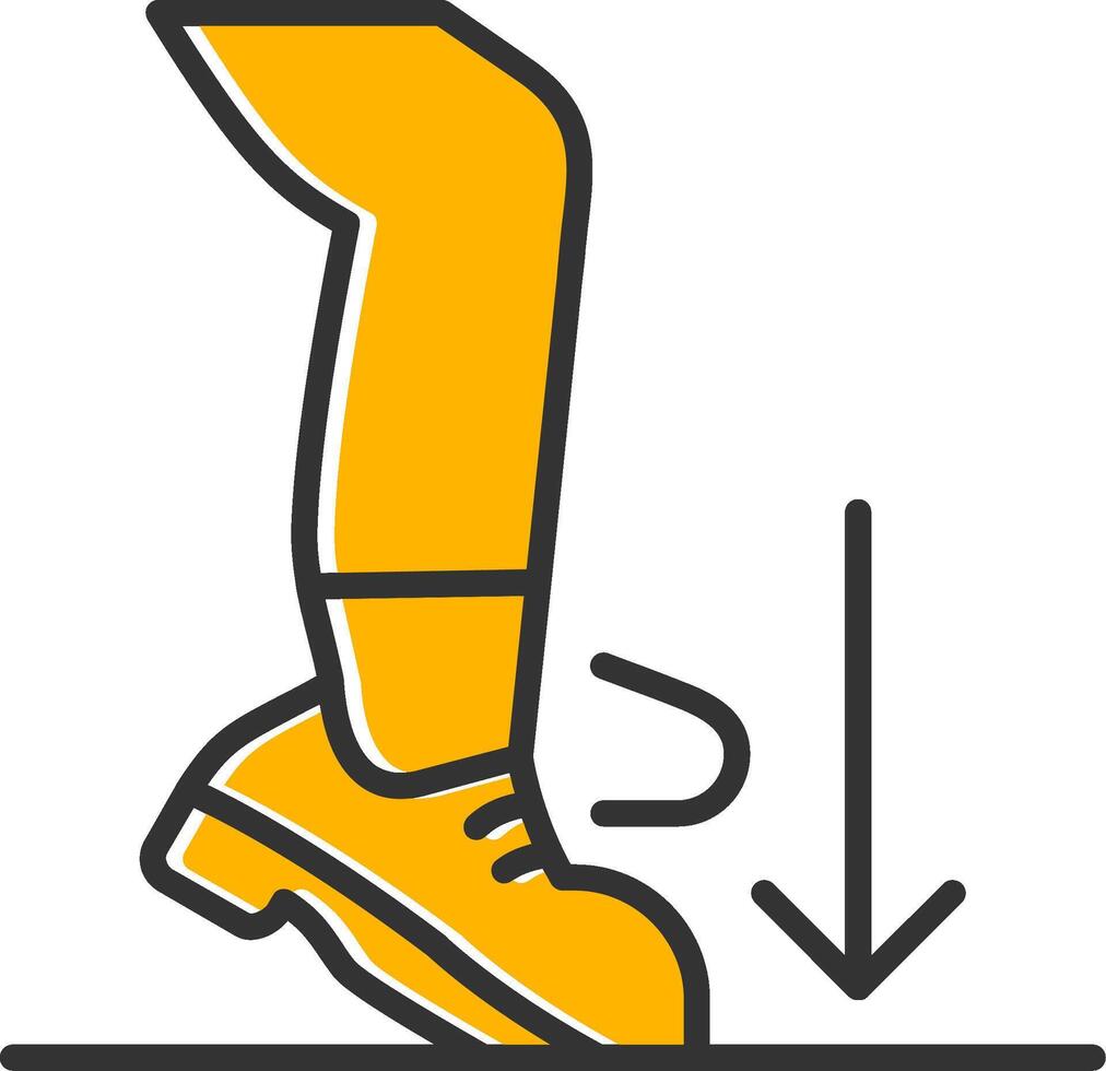 Ball Dig Line Filled Slip Icon vector