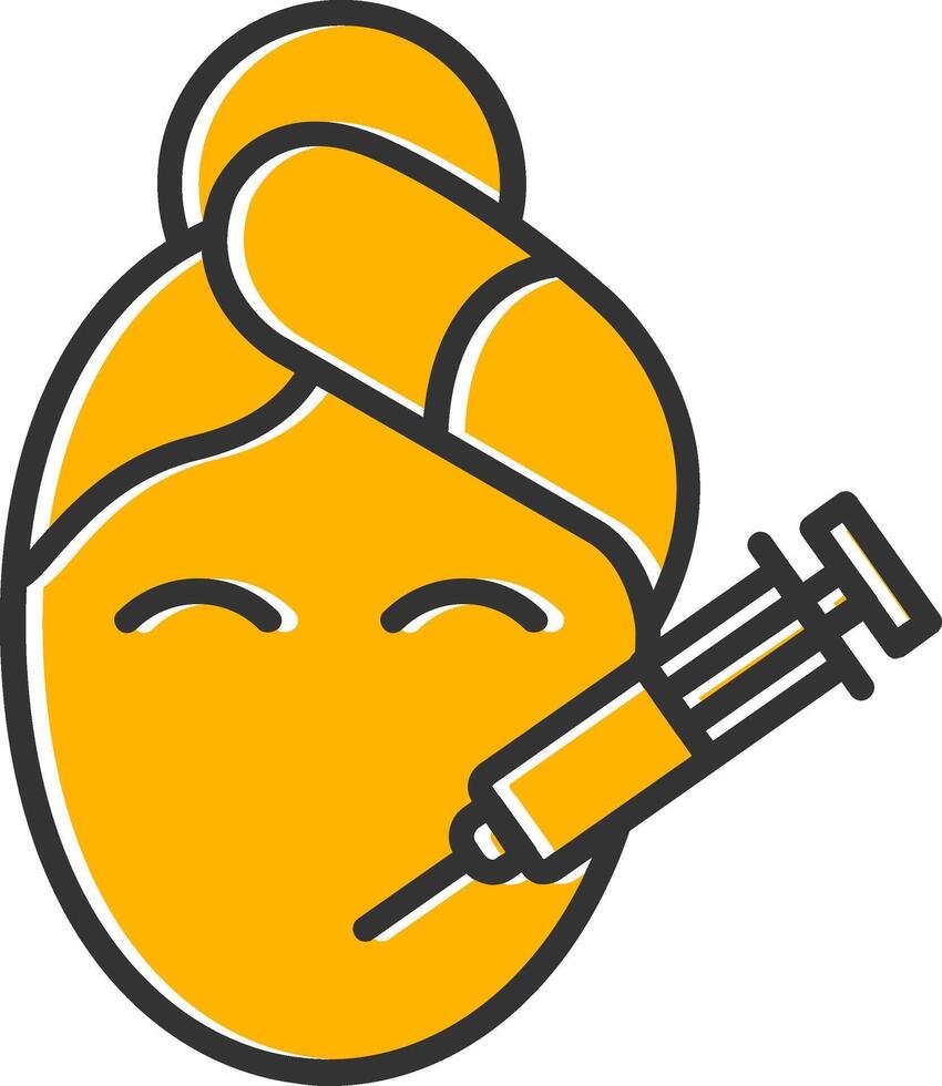 Botox Line Filled Slip Icon vector