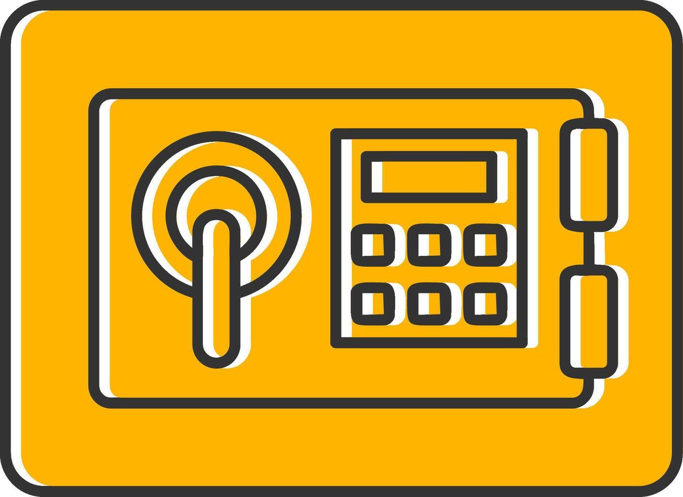 Safety Box Line Filled Slip Icon vector