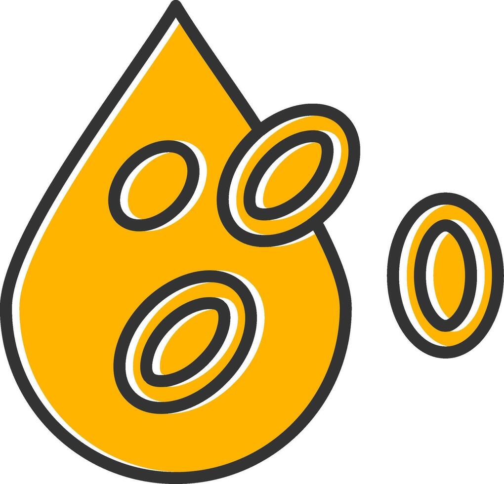 Platelet Line Filled Slip Icon vector