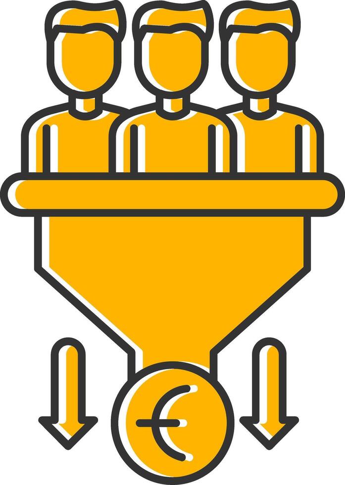 Sales PipeLine Filled Slip Line Filled Slip Icon vector