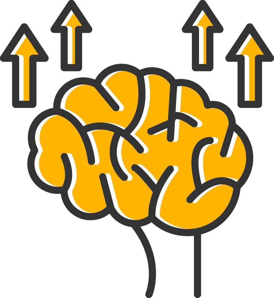 Neuroplasticity Line Filled Slip Icon vector