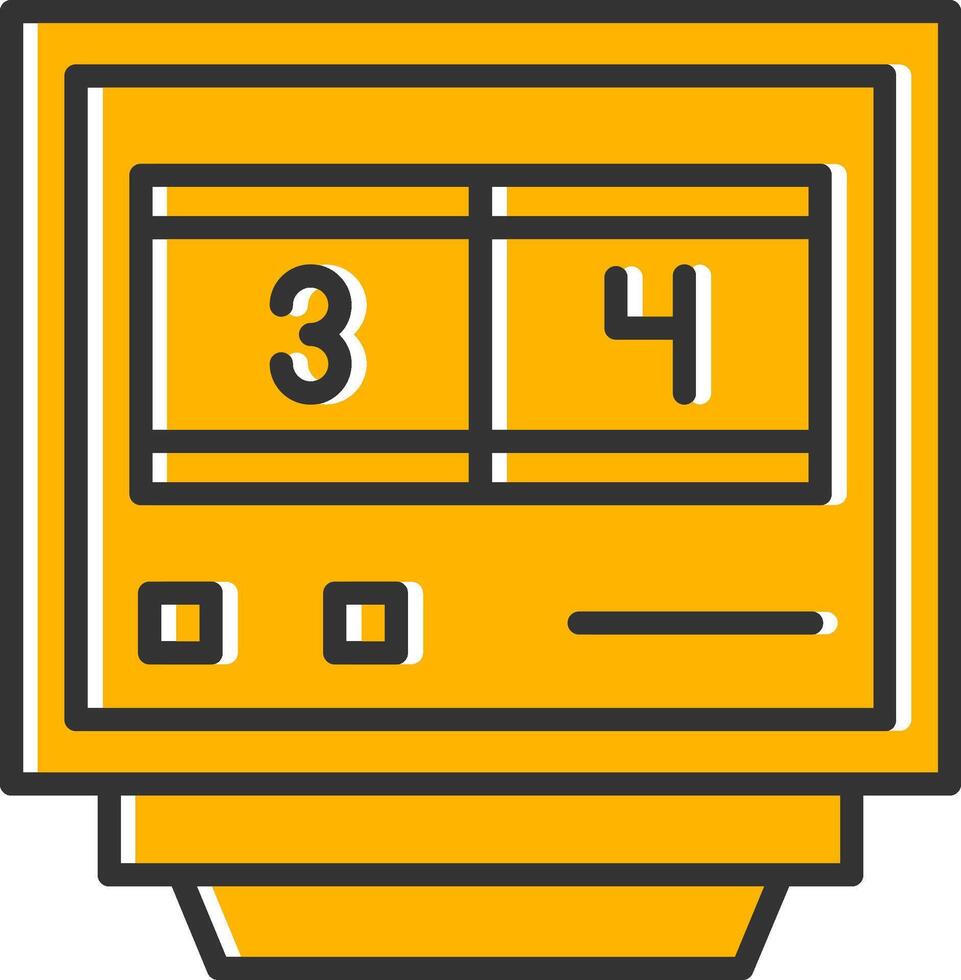 Lap Counters Line Filled Slip Icon vector