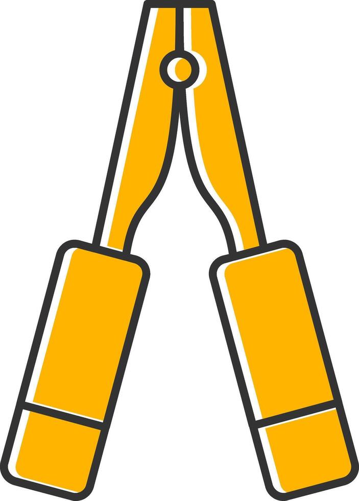 Clamp Line Filled Slip Icon vector