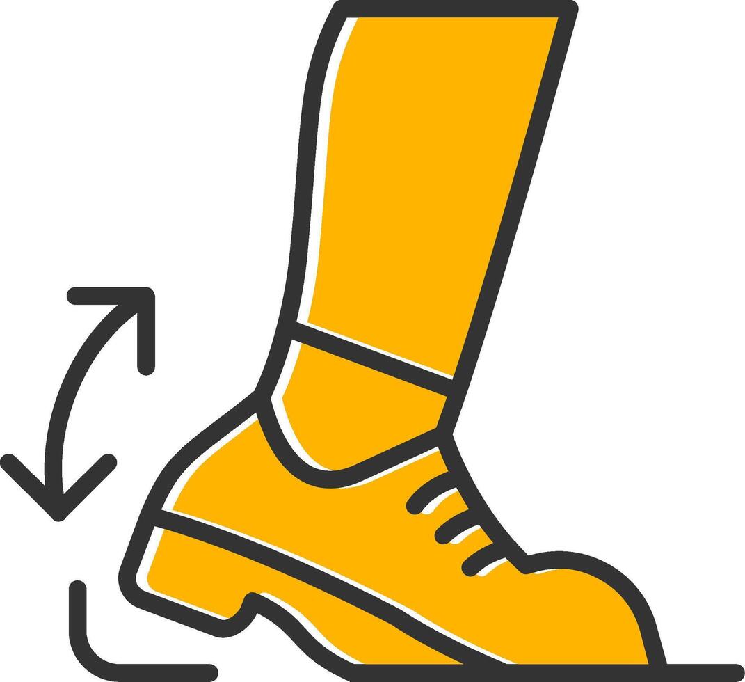 Heel Drop Line Filled Slip Icon vector