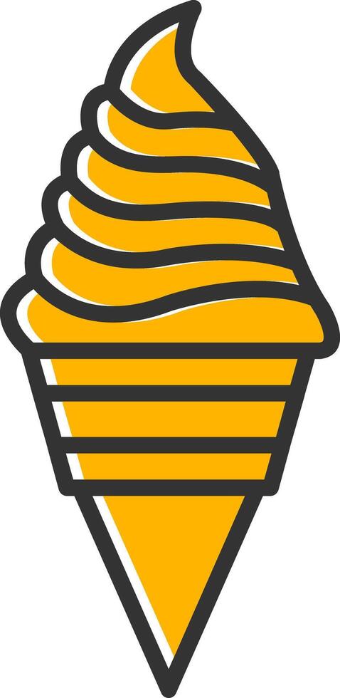 Ice Cream Line Filled Slip Icon vector