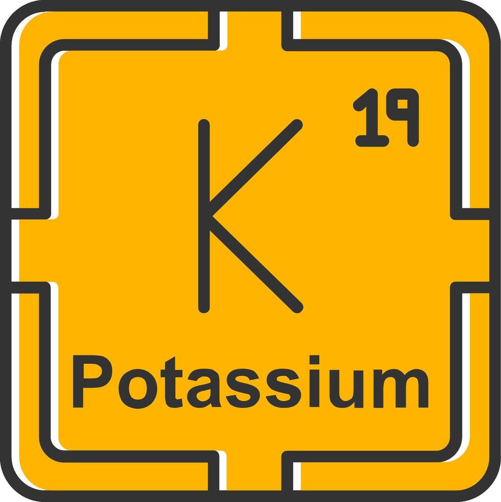 Potassium Line Filled Slip Icon vector