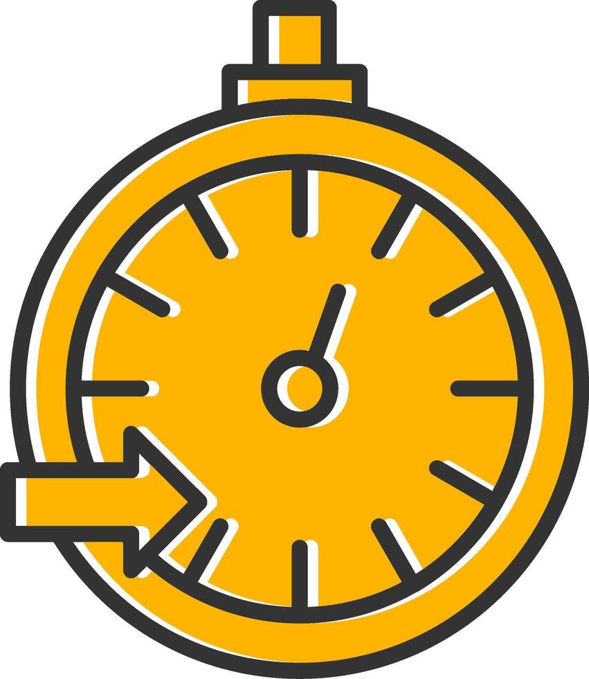 Pace Clock Line Filled Slip Icon vector