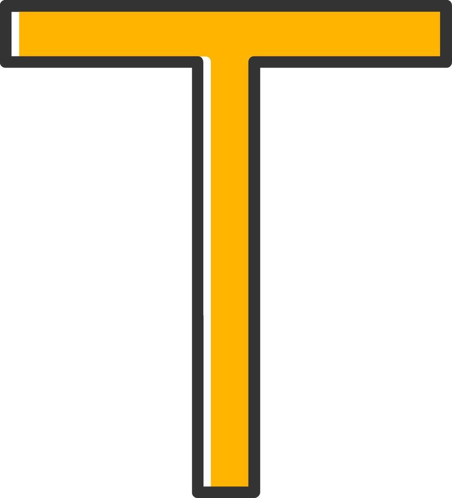 Capital T Icon vector