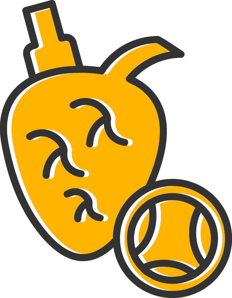Aortic Line Filled Slip Icon vector