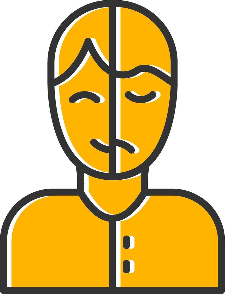 Personality Disorder Line Filled Slip Icon vector