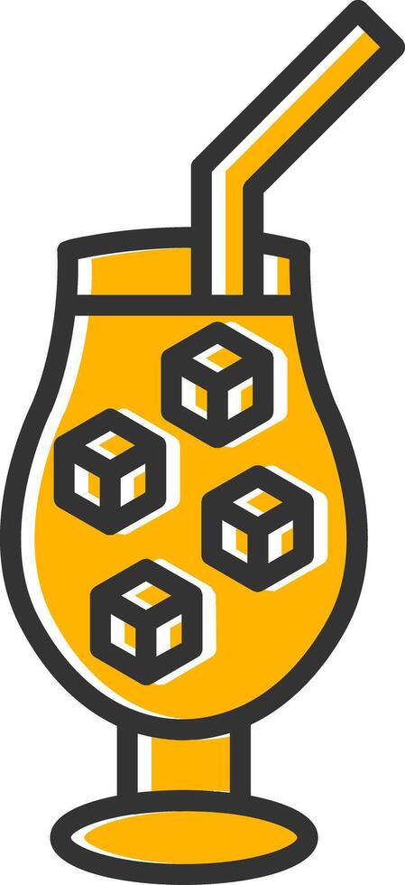 Ice Line Filled Slip Icon vector