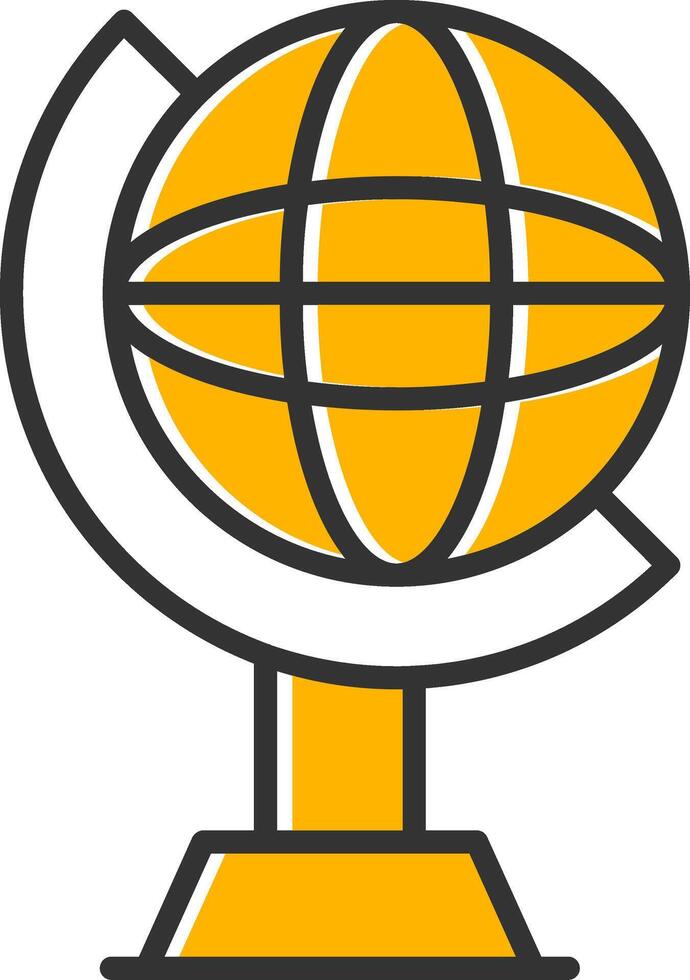 Globe Line Filled Slip Icon vector