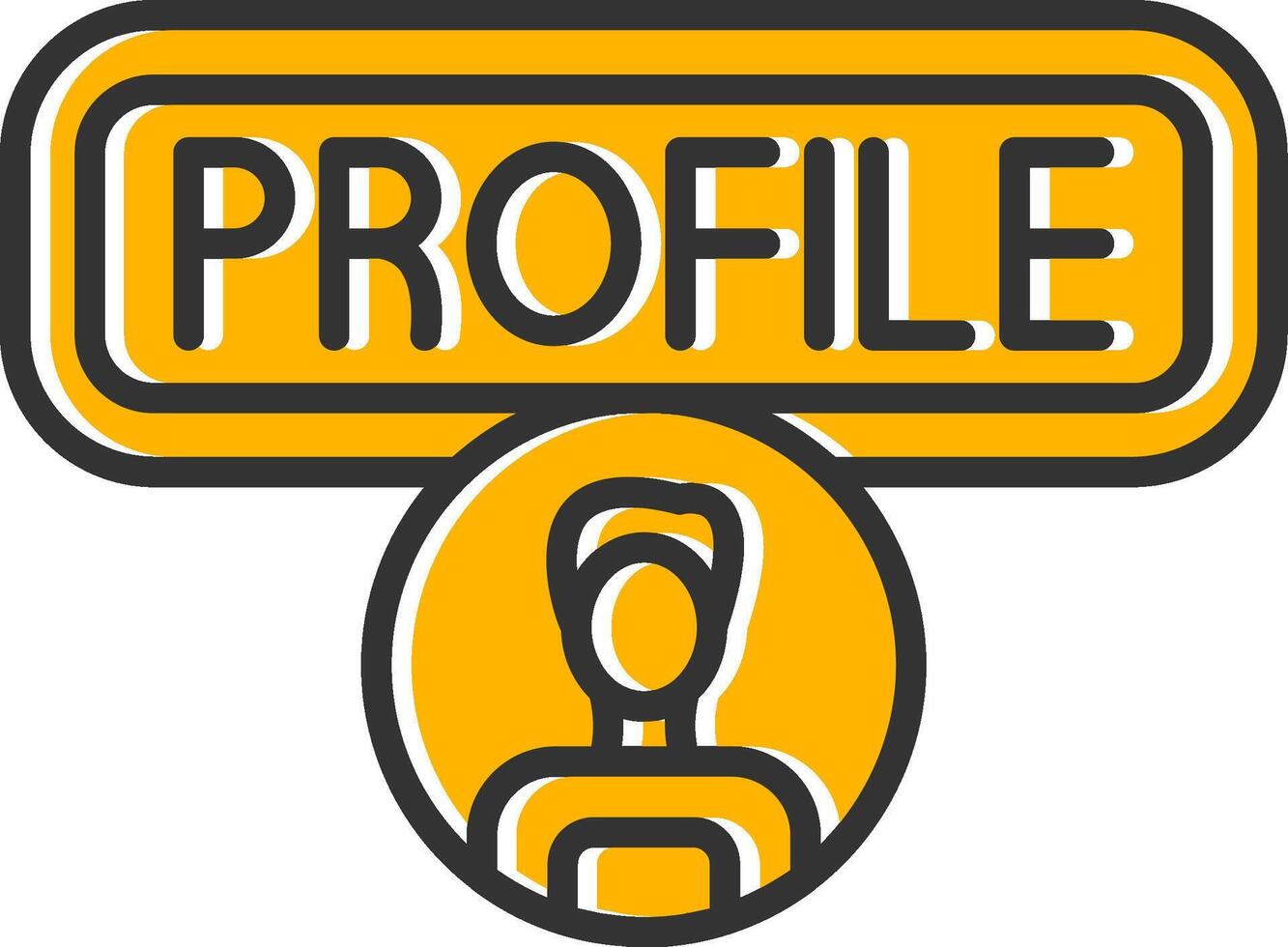 User Profile Line Filled Slip Icon vector