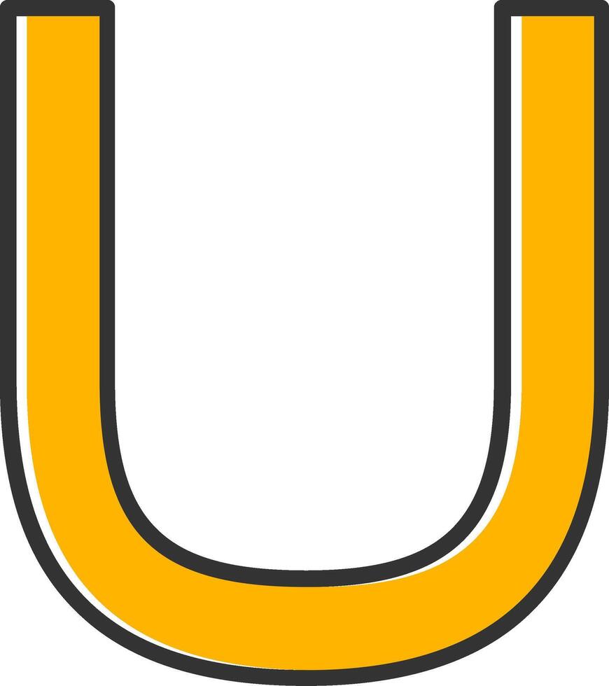 Capital U Icon vector