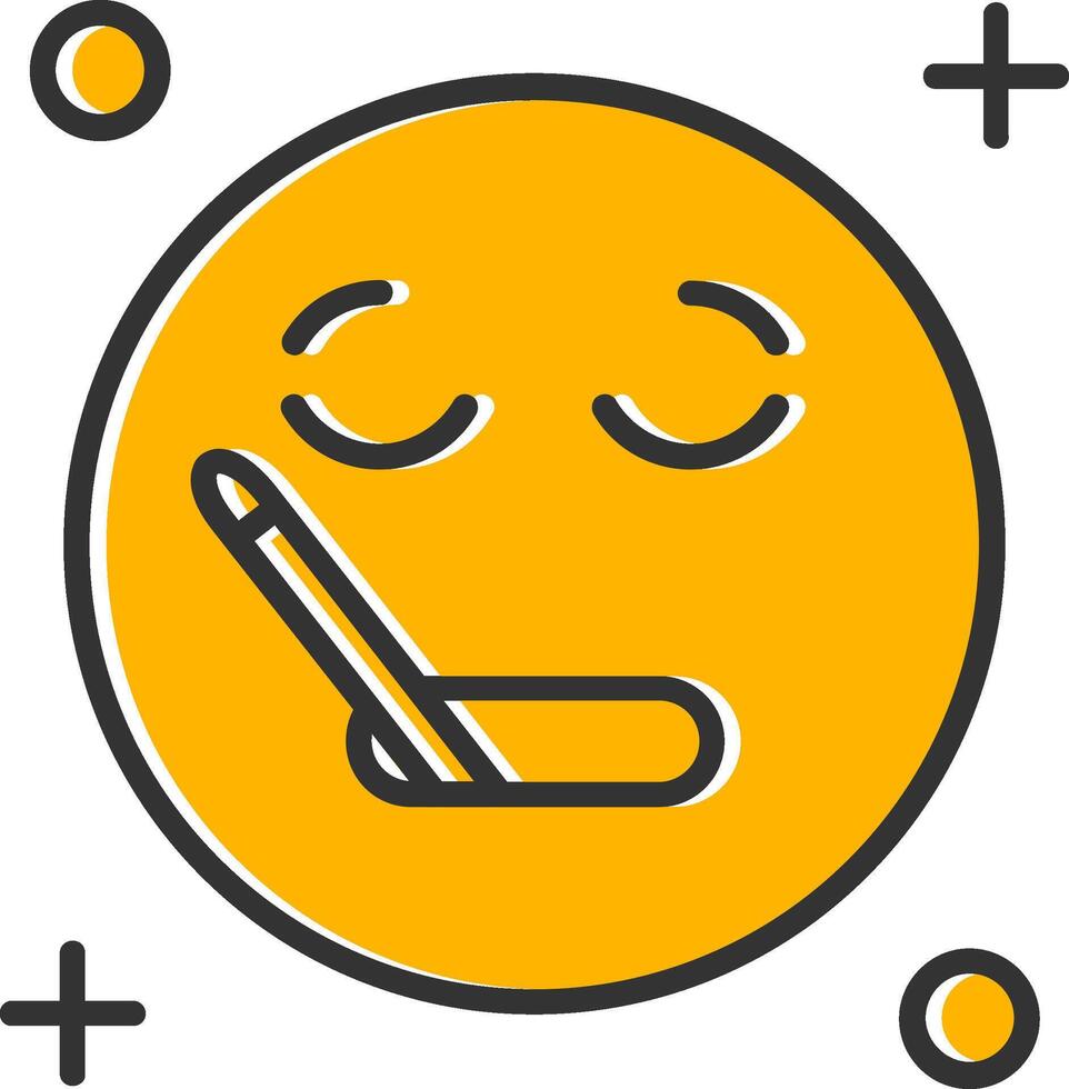 Sick Line Filled Slip Icon vector