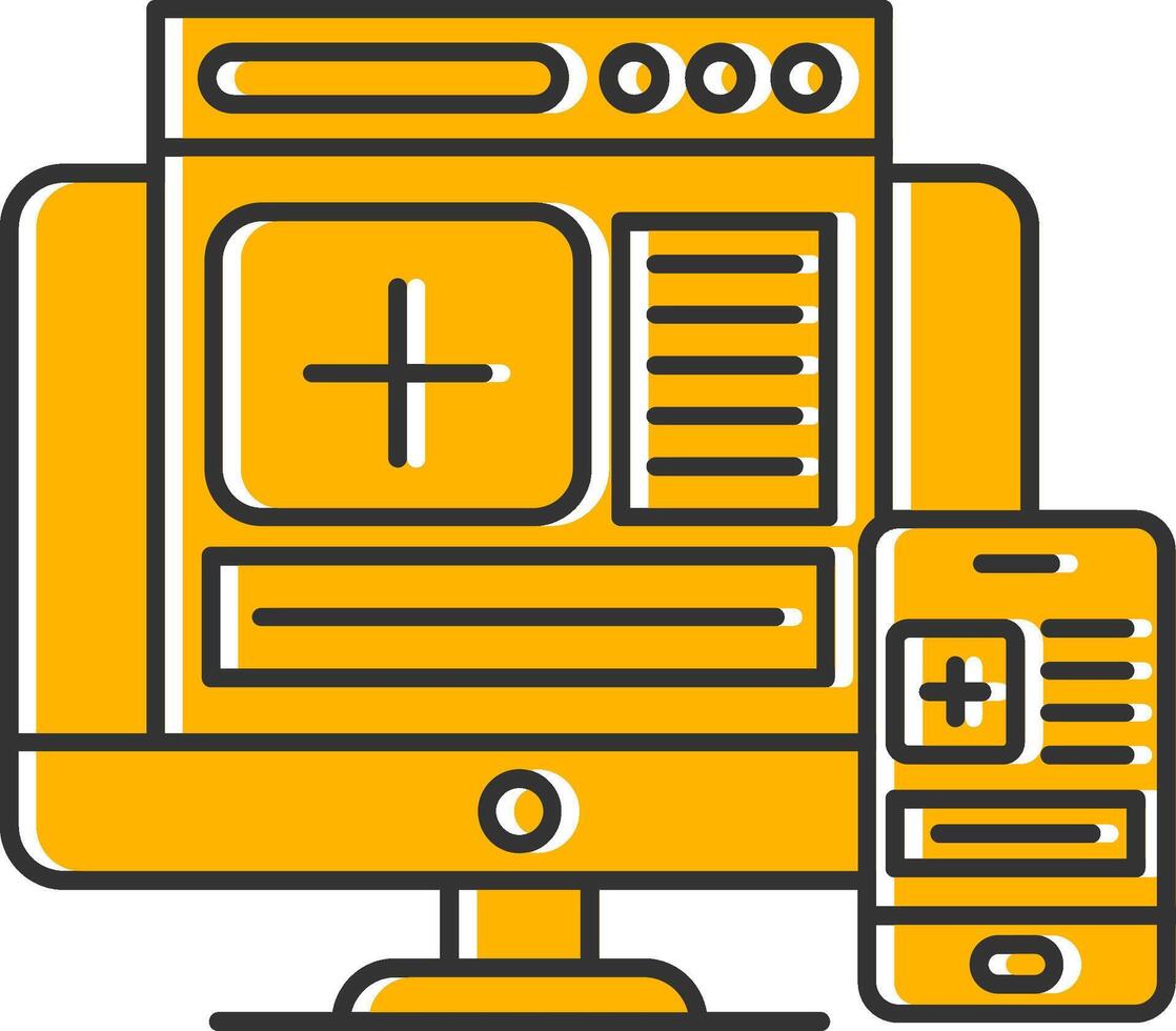 Responsive Line Filled Slip Icon vector
