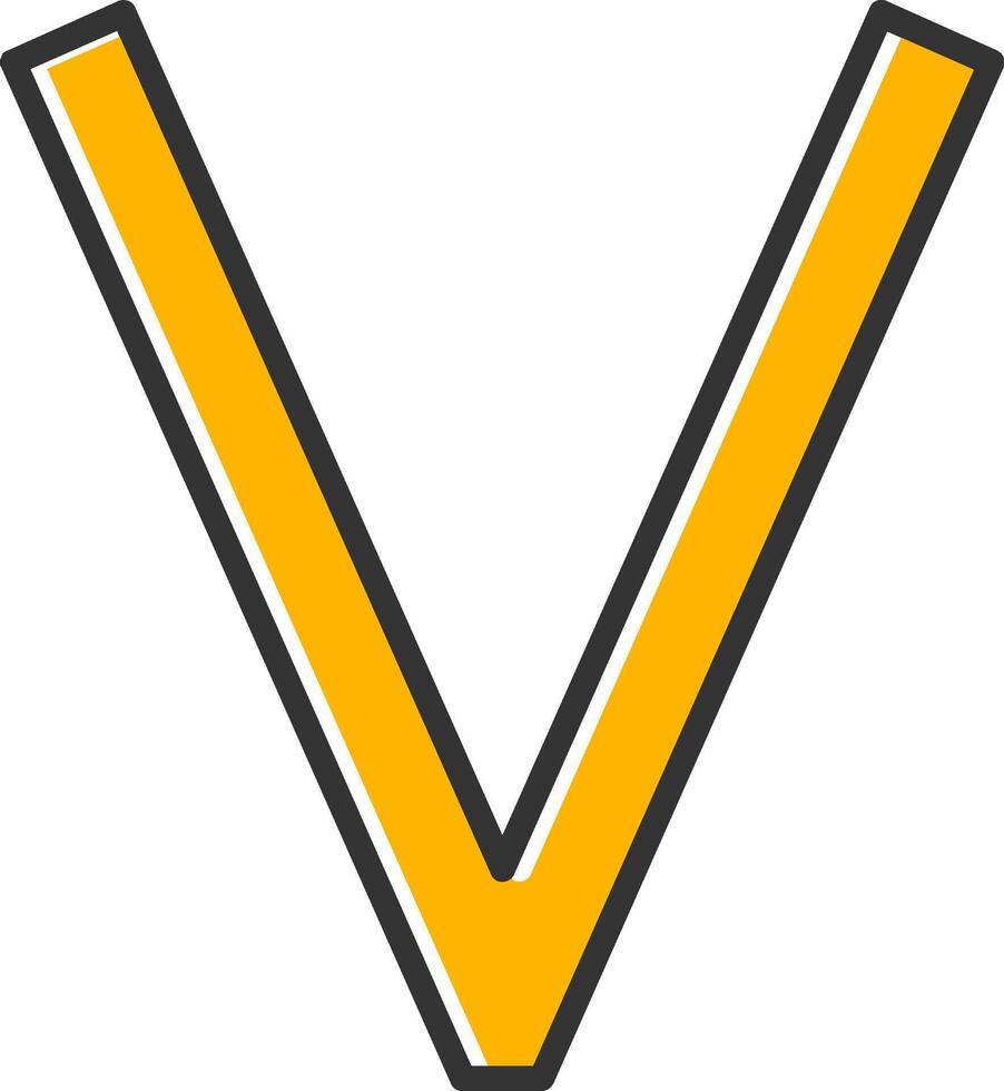 Capital V Icon vector