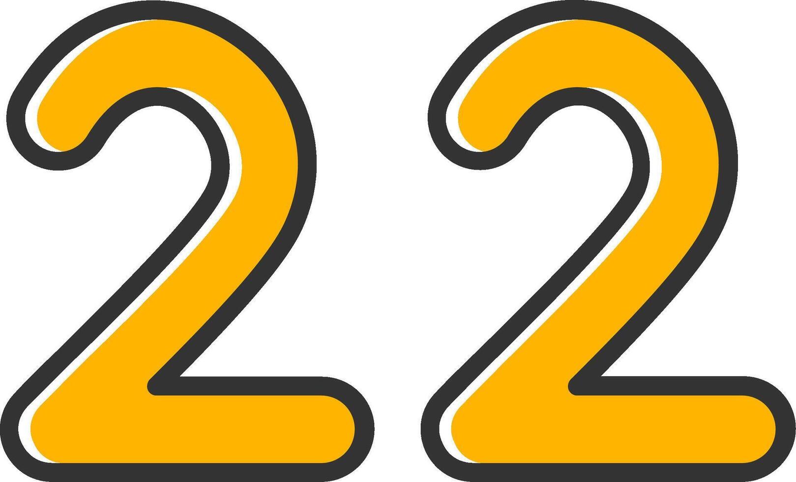 Twenty two Line Filled Slip Icon vector
