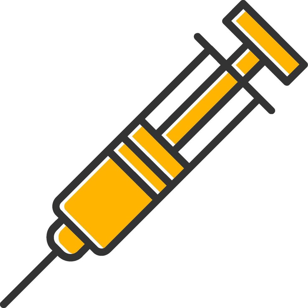 Syringe Line Filled Slip Icon vector