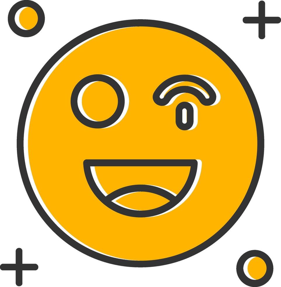 Wink Line Filled Slip Icon vector
