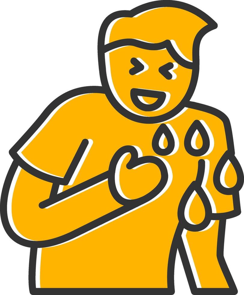 Hemoptysis Line Filled Slip Icon vector