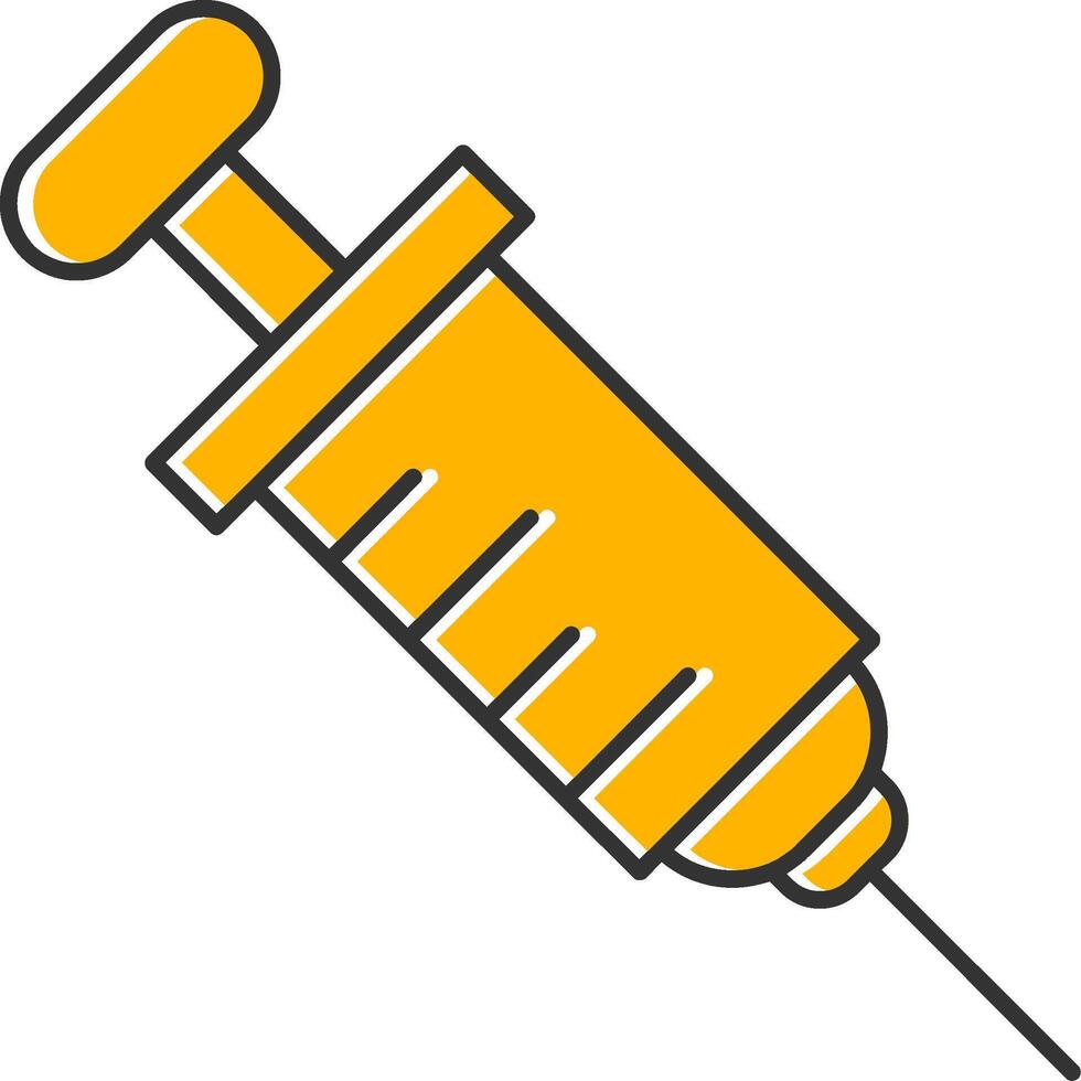 Injection Line Filled Slip Icon vector