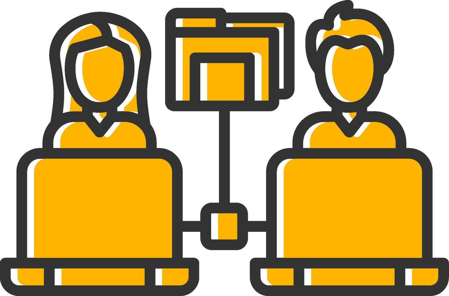 Remote Access Line Filled Slip Icon vector